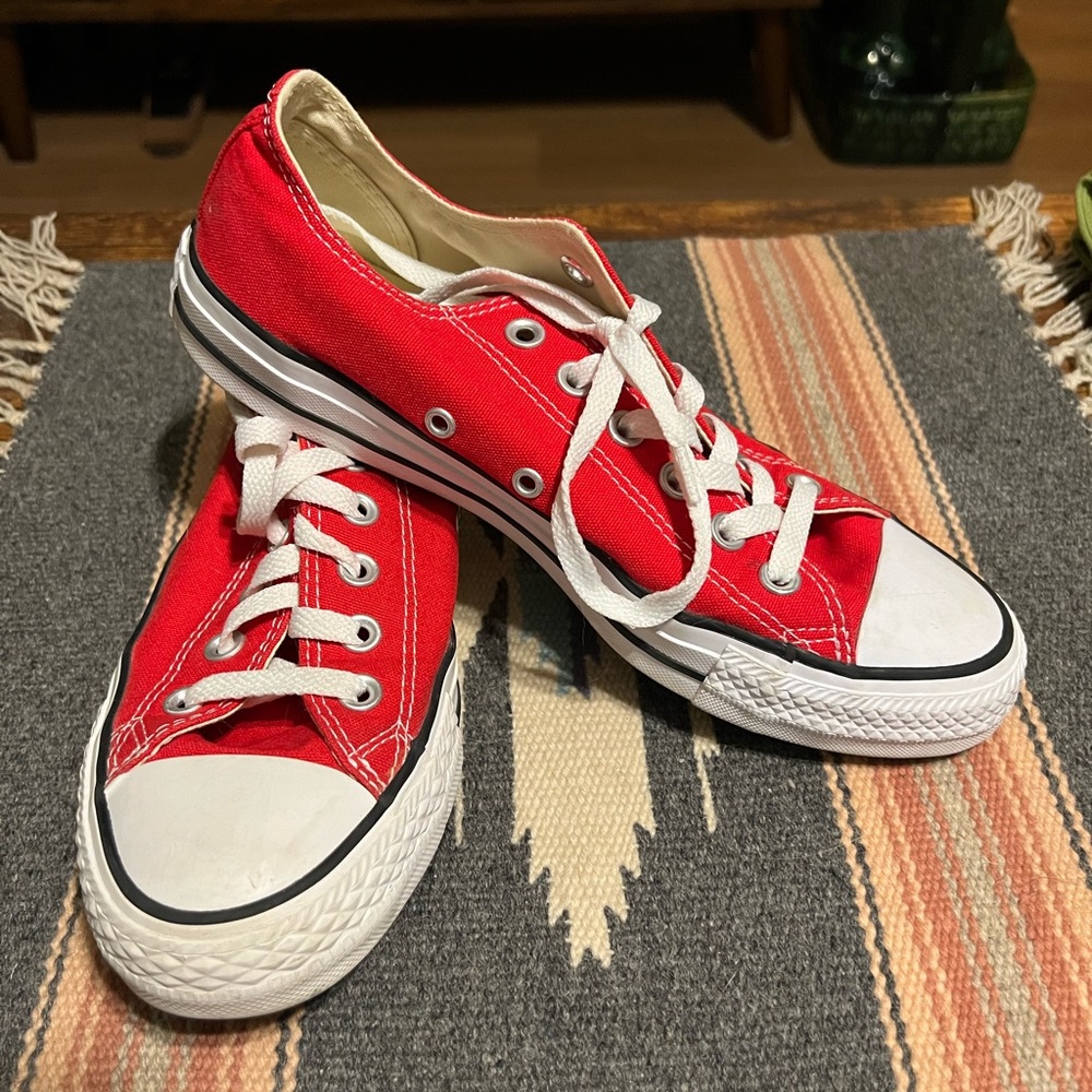 Red low top Converse